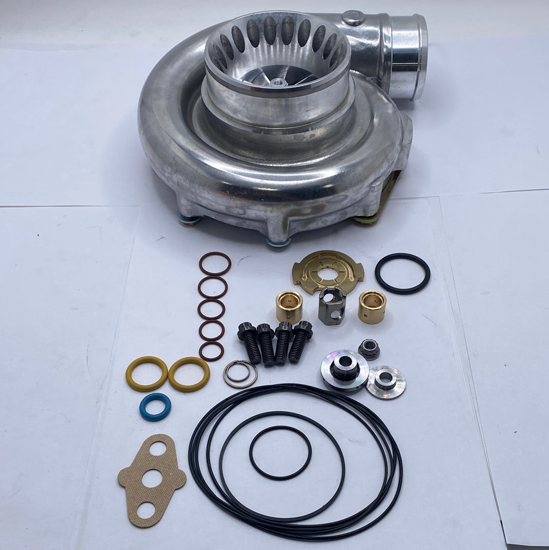 6.0 powerstroke 63mm powerstroke powermax compressor housing and wheel upgrade + rebuild kit